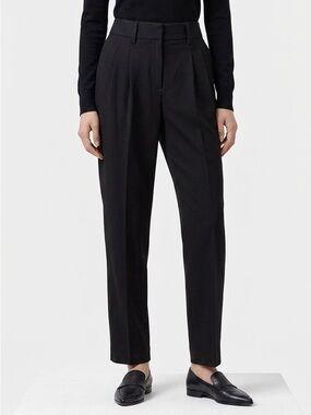 Classic Straight-Leg Dress Pants Black